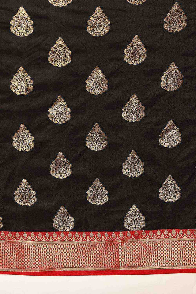 Black Zari Woven Silk Saree