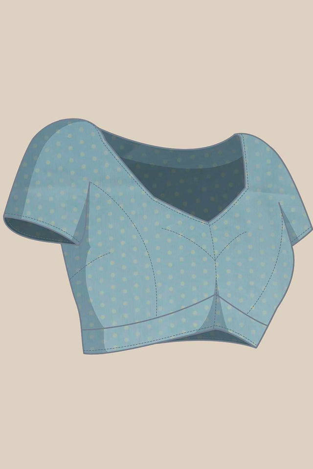 Olive Chanderi Printed Cotton Saree