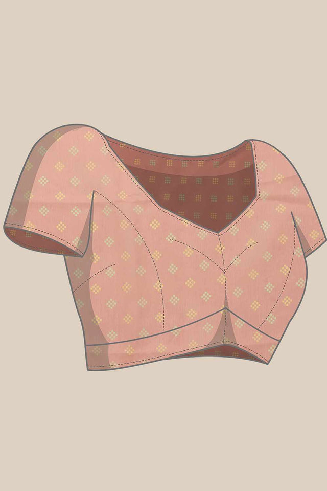 Yellow Chanderi Printed Cotton Saree