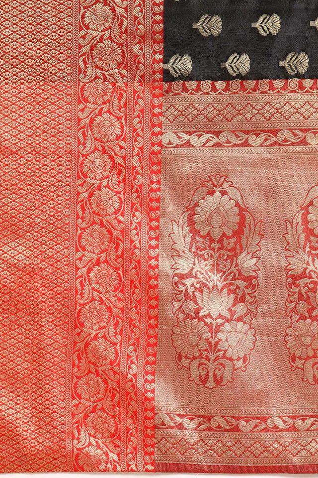 Black Woven Kanjivaram Silk Saree