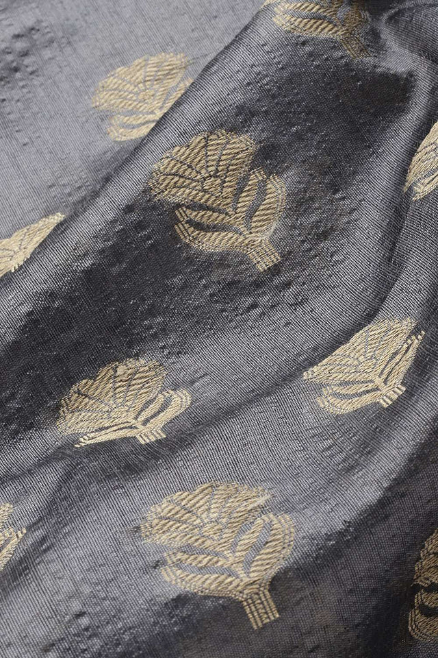 Grey Woven Kanjivaram Silk Saree