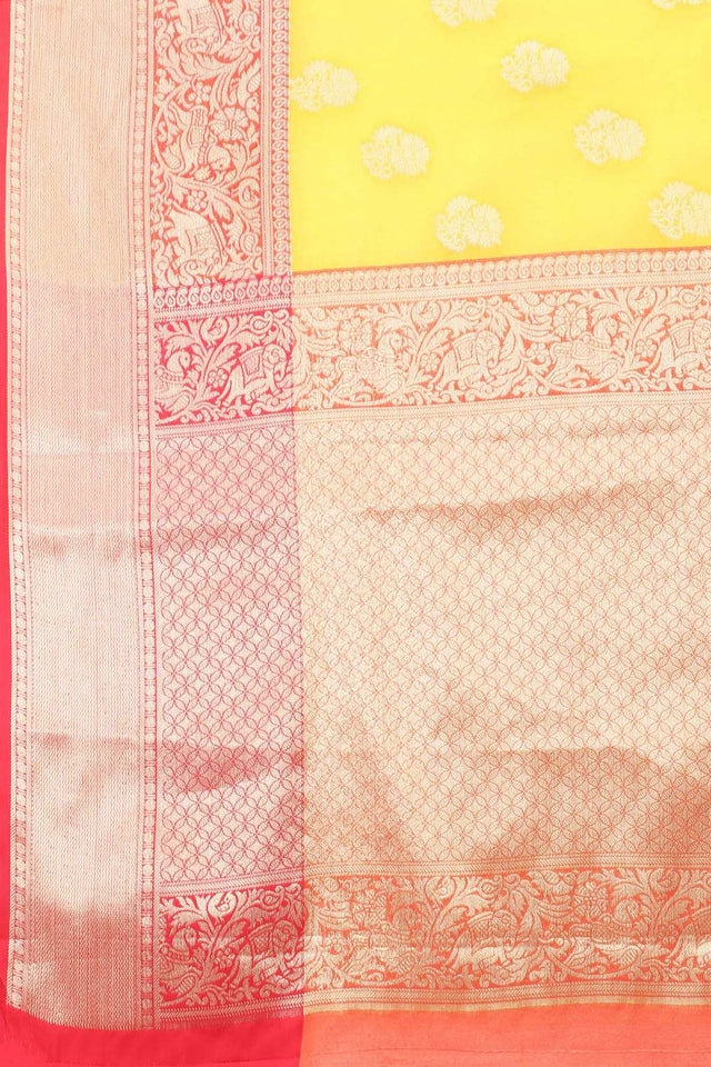 Yellow Woven Kanjivaram Silk Saree