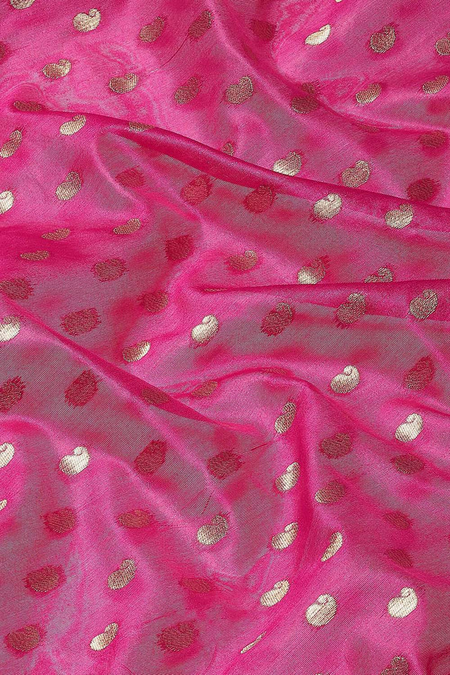 Magenta Woven Kanjivaram Silk Saree