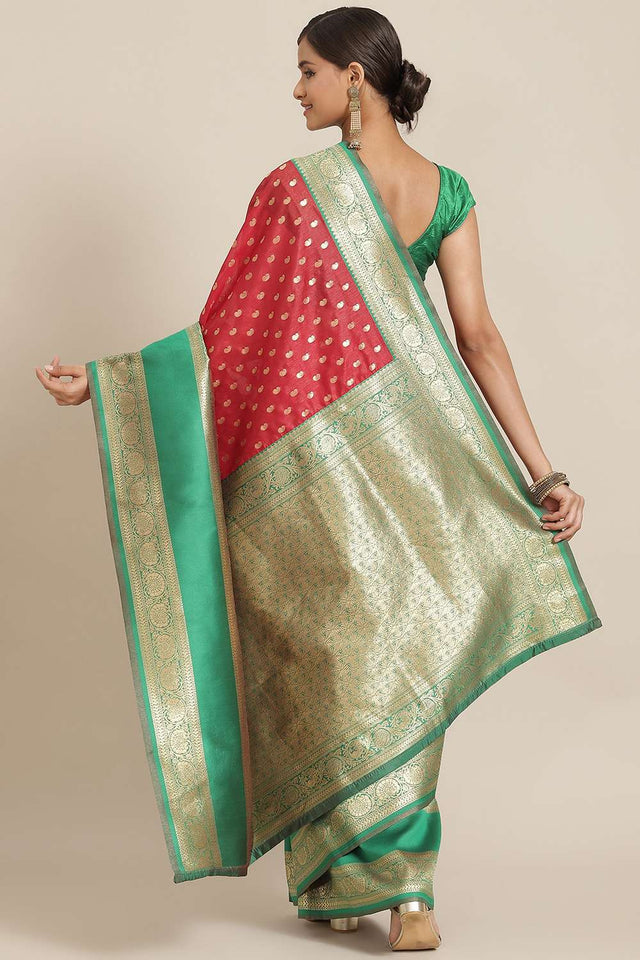 Red Woven Kanjivaram Silk Saree