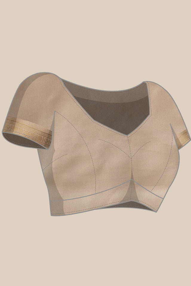 Beige Digital Printed Art Silk Saree