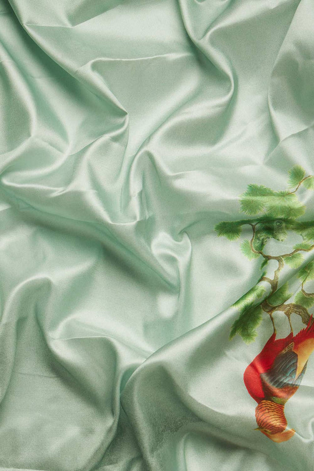 Olive Kanjeevaram Soft Silk Animal Saree