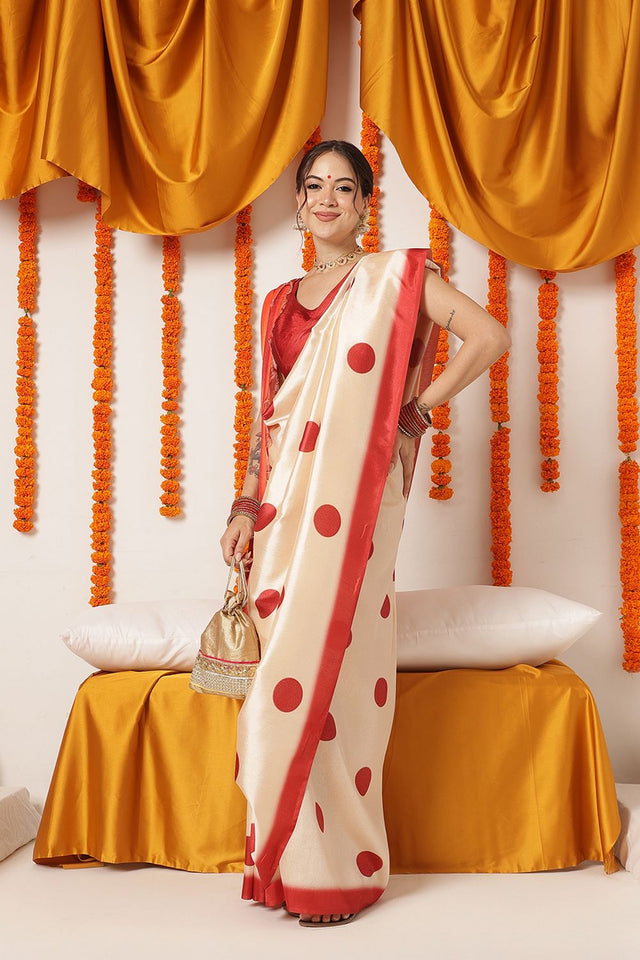 Beige Abstract Printed Art Silk Saree (SZ-DGDEVI3-3281)