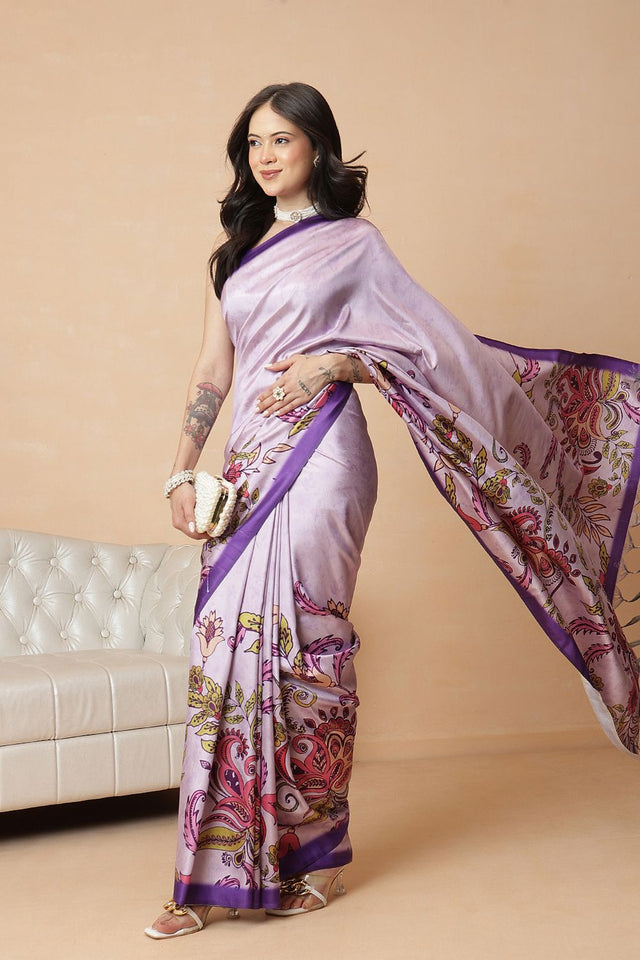 Multi Color Kalamkari Printed Silk Saree (SZ-DGGIA-MUL-3223)
