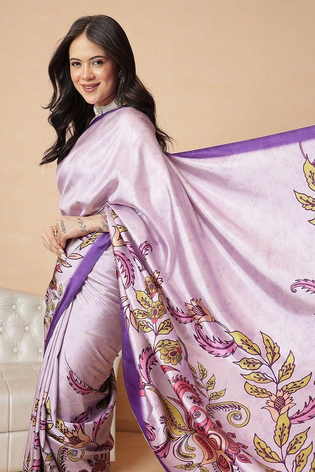 Multi Color Kalamkari Printed Silk Saree (SZ-DGGIA-MUL-3223)