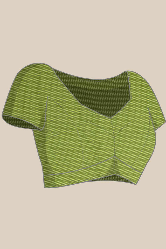 Green Banarasi Abstract Printed Art Silk Saree