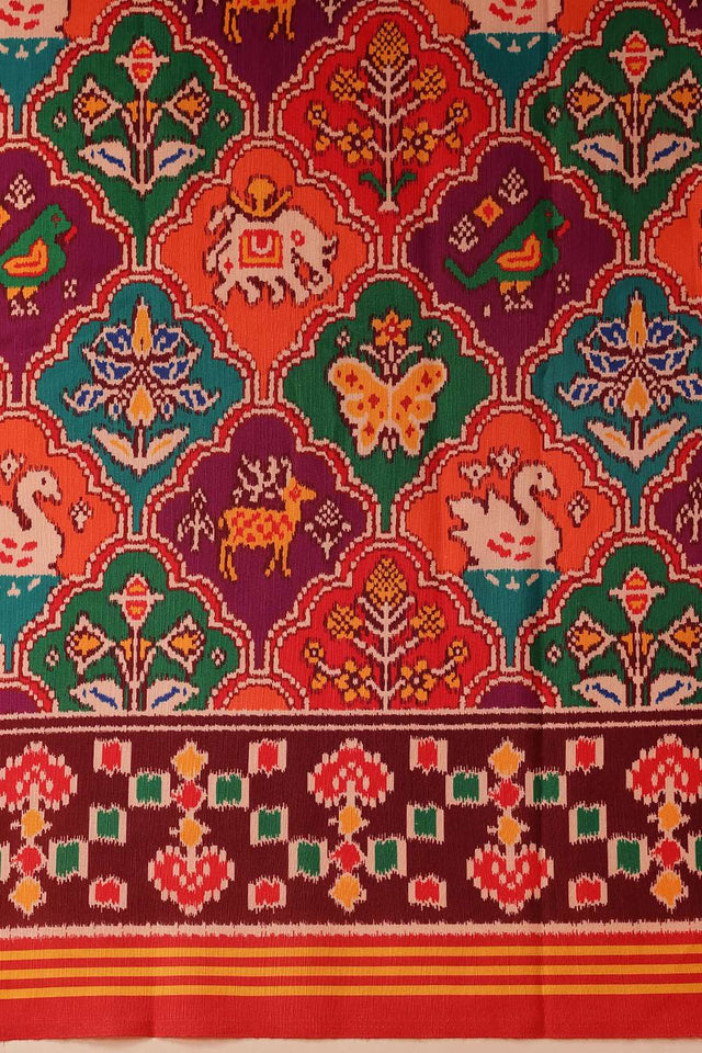 Multi Color Digital Printed Soft Silk Saree