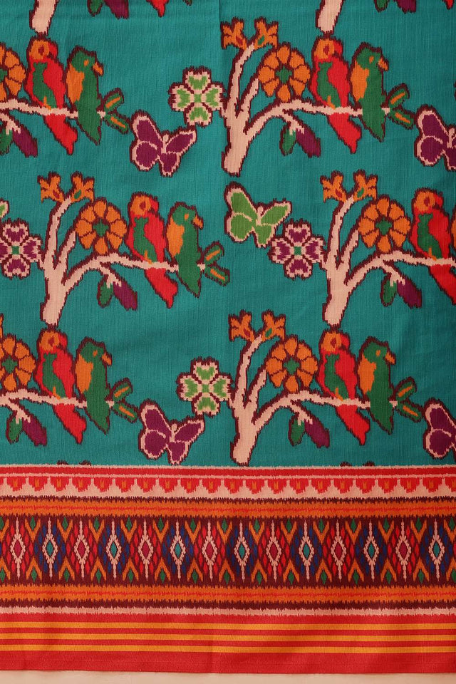 Multi Color Digital Printed Soft Silk Saree