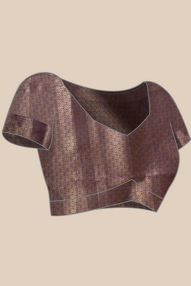 Olive Green Floral Printed Tissue Silk Saree