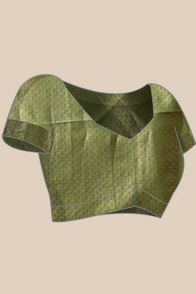 Pink Floral Printed Tissue Silk Saree