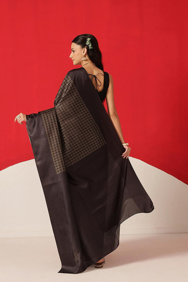 Black Printed Silk Saree (SZ-DGMAYA-2548)