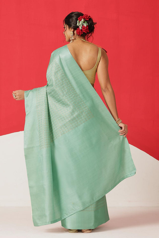 Turquoise Printed Silk Saree (SZ-DGMAYA-3066)