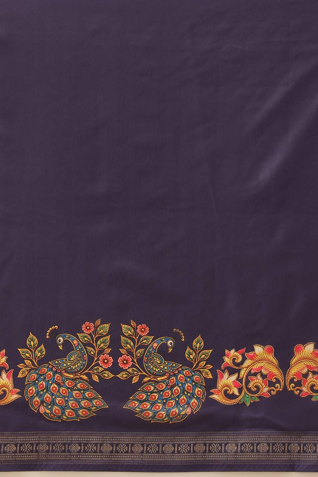 Blue Kalamkari Printed Art Silk Saree (SZ-DGMAYLI-1-BU-3107)
