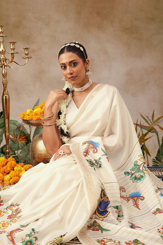 Beige Printed Art Silk Saree (SZ-DGMAYLI-3002)