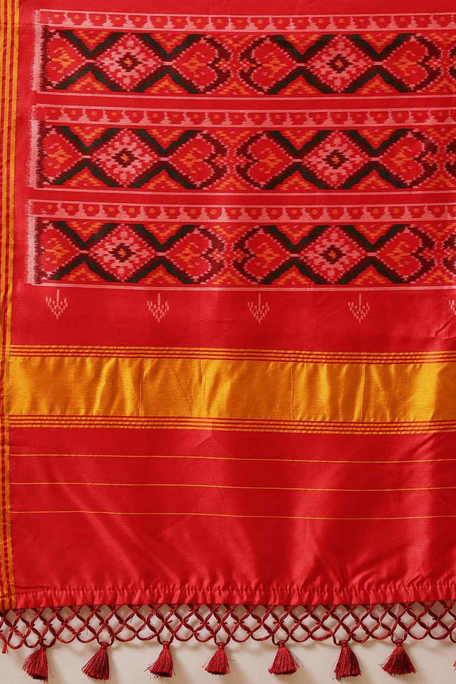 Multi Color Printed Silk Saree