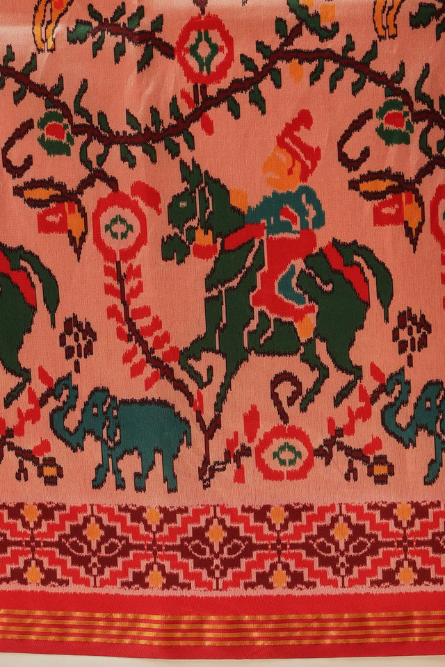 Off White Patola Printed Silk Saree