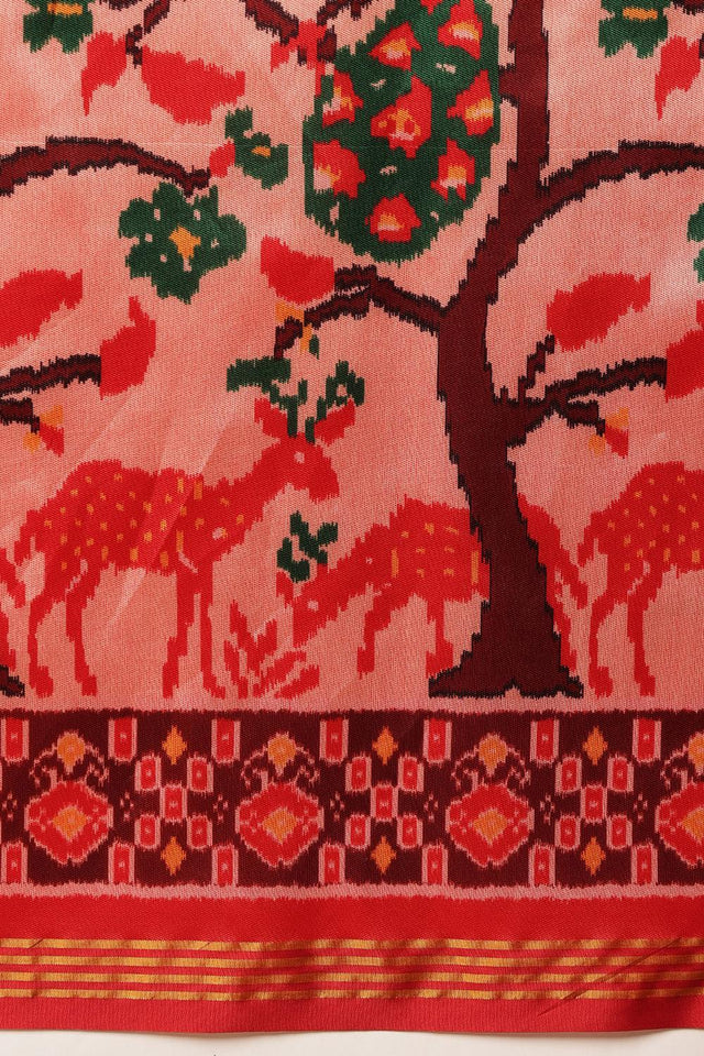 Off White Patola Printed Silk Saree