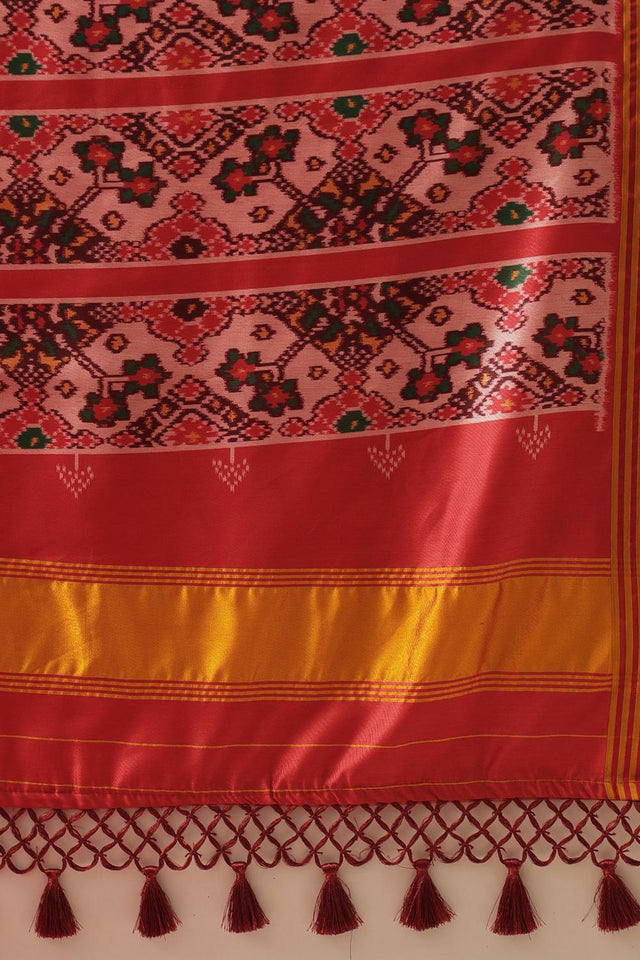 Red Patola Printed Silk Saree (SZ-DGPATOLA-2979)