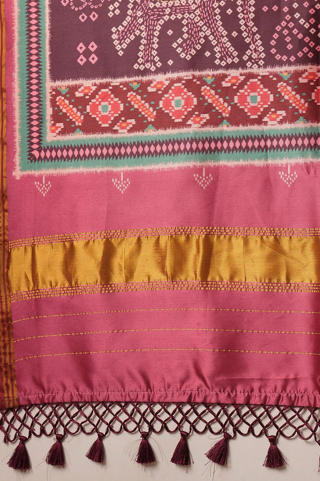 Pink Paithani Printed Silk Saree (SZ-DGPATOLA-2982)