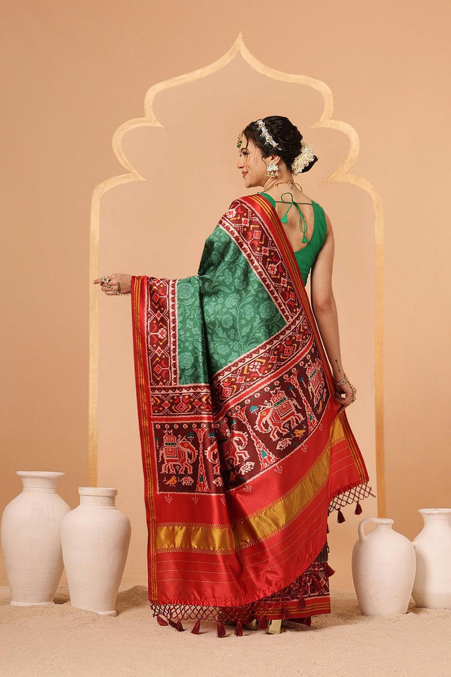 Green Patola Printed Silk Saree (SZ-DGPATOLA-2984)