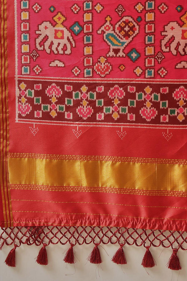 Multi Color Patola Printed Silk Saree (SZ-DGPATOLA-2986)