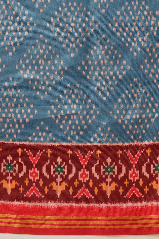 Blue Patola Printed Silk Saree (SZ-DGPATOLA-2990)
