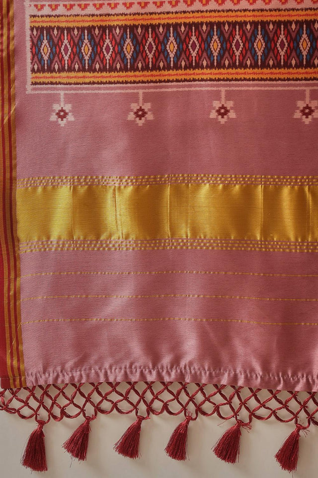 Peach Patola Printed Silk Saree (SZ-DGPATOLA-2991)