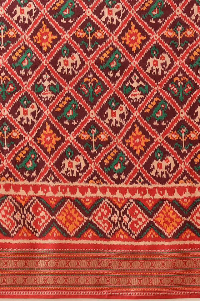 Multi Color Patola Printed Silk Saree (SZ-DGPATOLA-3026)
