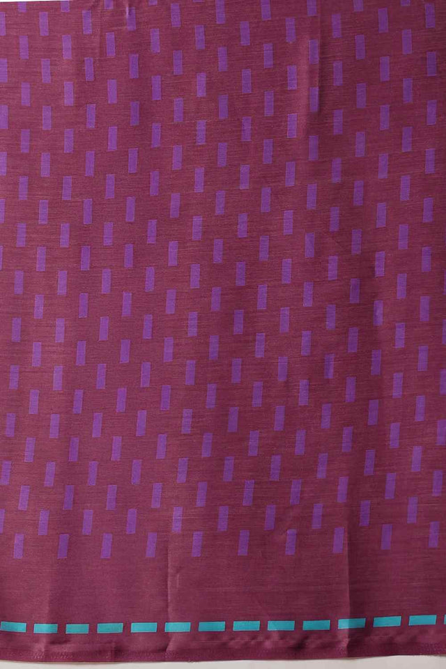 Violet Printed Satin Saree