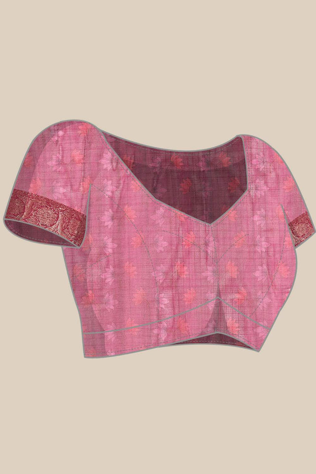 Beige Animal Printed Silk Saree