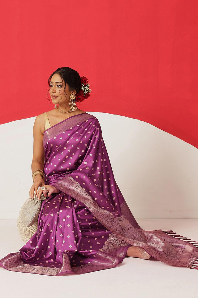 Violet Printed Silk Saree (SZ-DGVAMA-PP-3050)
