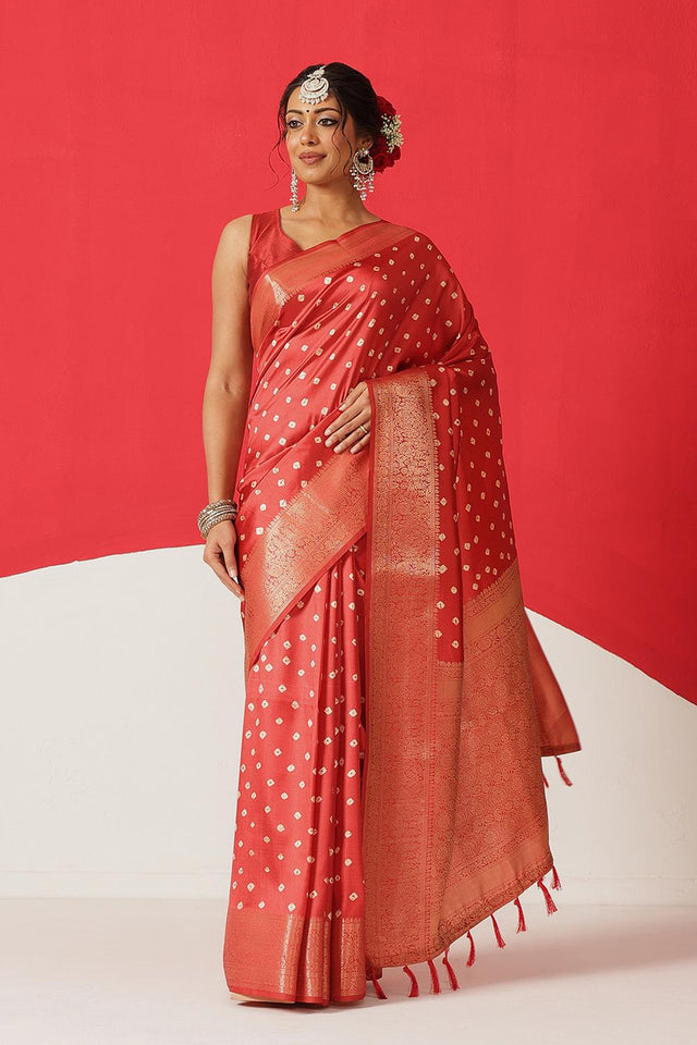 Red Printed Silk Saree (SZ-DGVAMA-RD-3052)