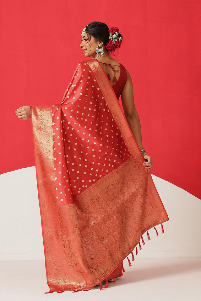 Red Printed Silk Saree (SZ-DGVAMA-RD-3052)