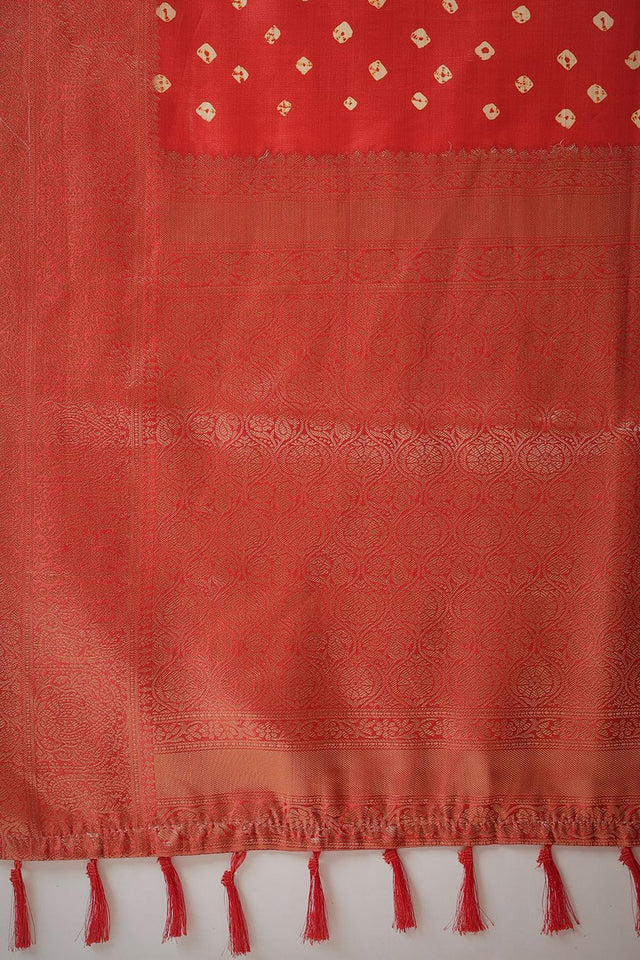 Red Printed Silk Saree (SZ-DGVAMA-RD-3052)