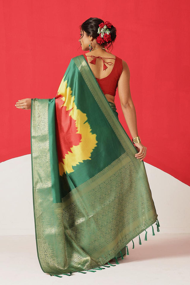 Multi Color Printed Silk Saree (SZ-DGVAMA1-3053)