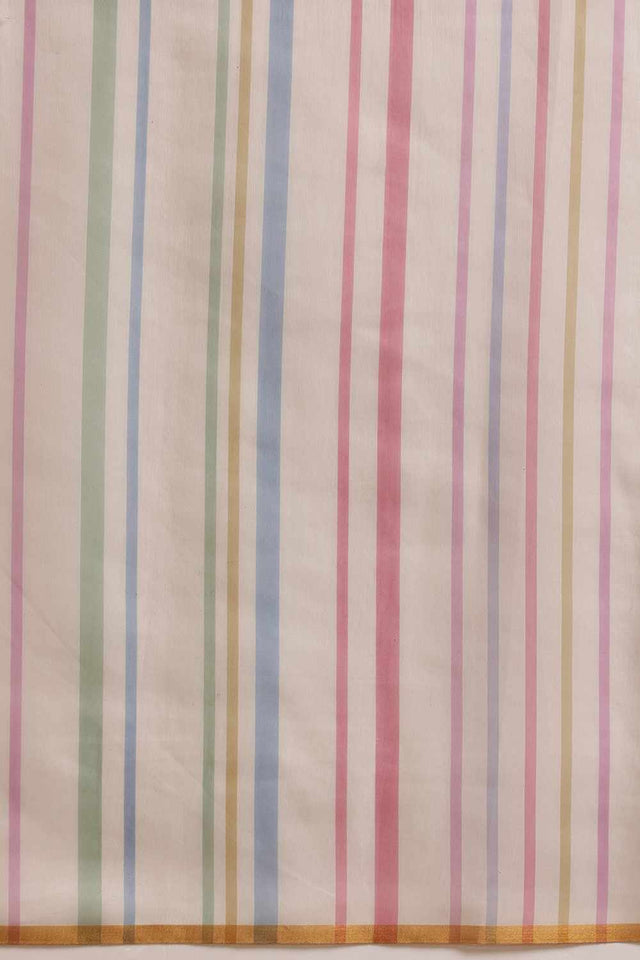 Multi-Color Chanderi Printed Cotton Saree