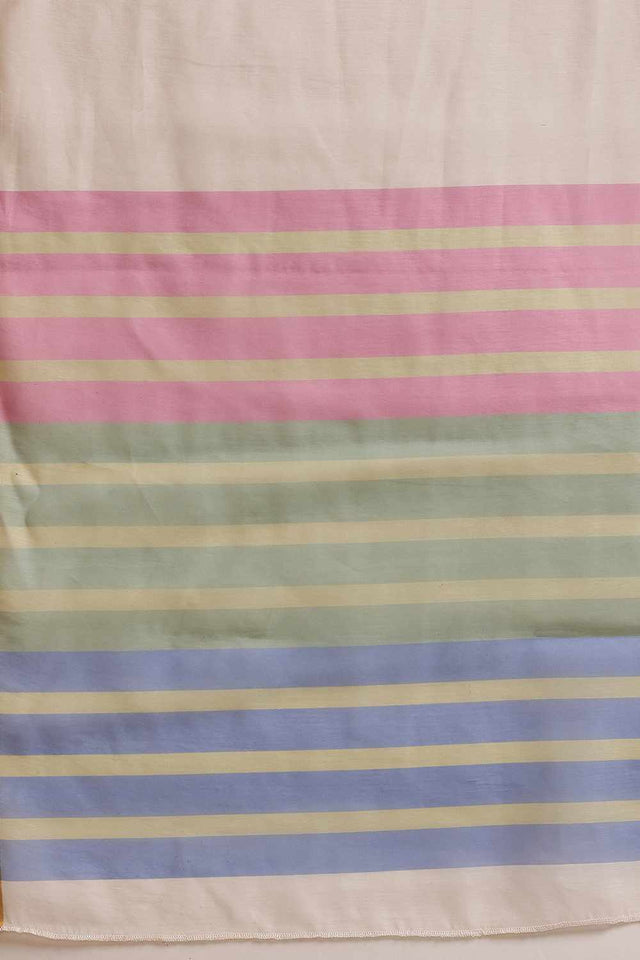 Multi-Color Chanderi Printed Cotton Saree