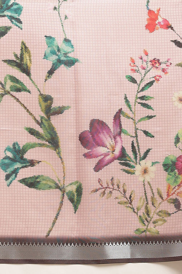 Pink Floral Printed Art Silk Saree (SZ-EVA-PN-3203)
