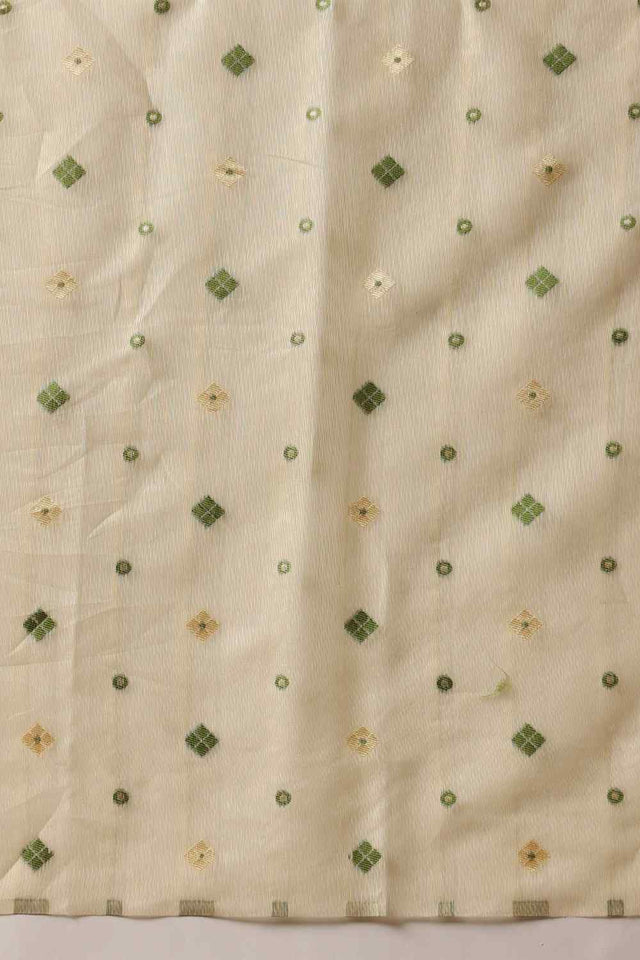 Beige Woven Design Cotton Saree