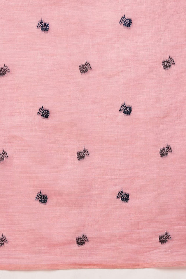 Pink Woven Cotton Blend Saree (SZ-JMD45-PN-3297)