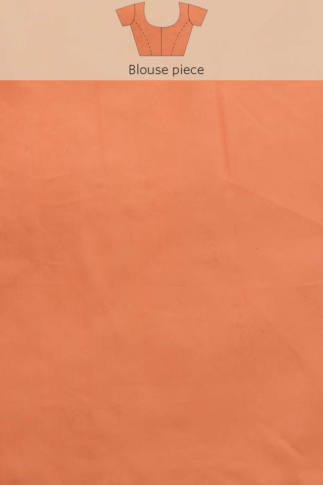 Brown Polyester Printed Saree