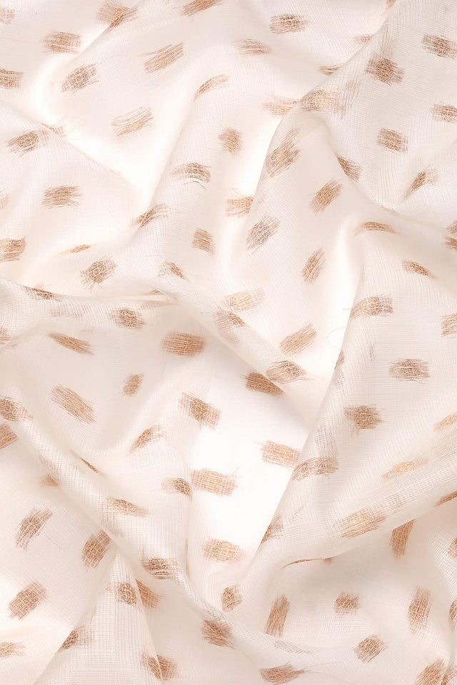 White Woven Art Silk Saree