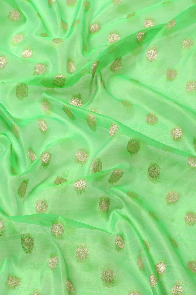 Dark Green Floral Printed Art Silk Saree