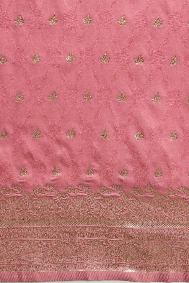 Pink Floral Woven Soft Silk Saree (SZ-NOOR-4-PN-3092)