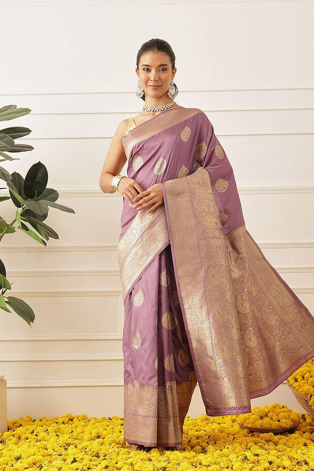 Violet Woven Soft Silk Saree (SZ-NOOR-5-PP-3093)