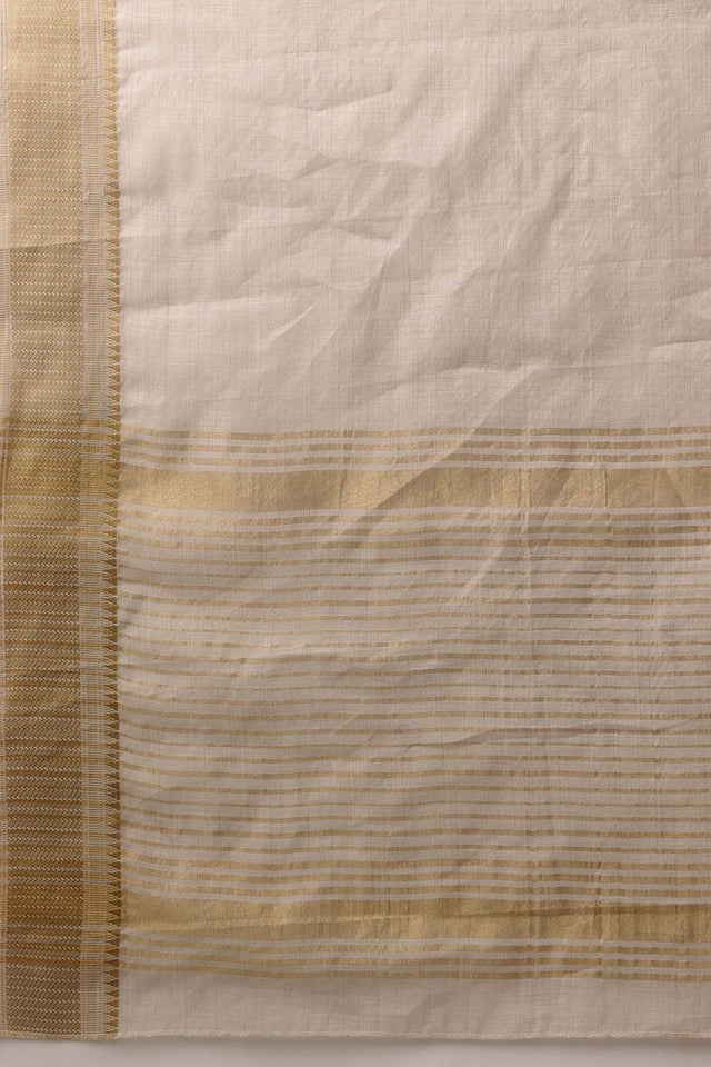 Beige Woven Cotton Blend Saree (SZ-ONAM30-3038)